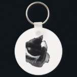 I Can't Even Right Meow Sleutelhanger<br><div class="desc">Introducing Binx... This humorous image features a black-and-white tuxedo cat curled up with one paw dramatically covering his face, as if he has completely given up on the day. With his head tucked down and eyes hidden, the cat looks adorably fed up—like he just heard the most ridiculous thing imaginable...</div>