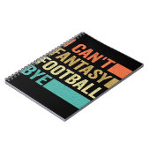 I Can't Fantasy Football Bye Funny Football LoverS Notitieboek (Linkerzijde)