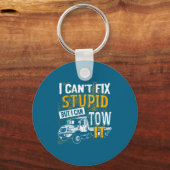 I Can't Fix Stud But I Can Tow It Towing Truck Dri Sleutelhanger (Voorkant)