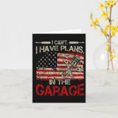 I Cant Have Plans Garage-shirt Men Funny Mechanic  Kaart (Gele Bloem)