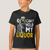 I Cant Hold My Liquor Funny Halloween Skeleton Dri T-shirt (Voorkant)