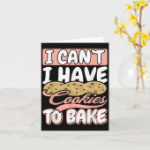 I Cant I Have Cookies To Bake Cupcake Baking Kaart (Gele Bloem)