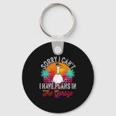 I Cant I Have Plans In The Garage Fathers Day Car Sleutelhanger (Voorkant)