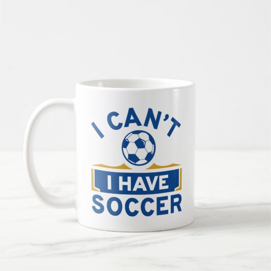 I Can't I Have Soccer Koffiemok (Links)