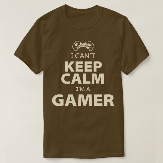I Cant Keep Calm Gamer T-shirt (Design voorkant)