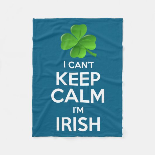 I Can't Keep Calm I'm Irish St Patrick's Day Funny Fleece Deken (Voorkant)