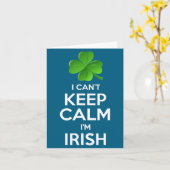 I Can't Keep Calm I'm Irish St Patrick's Day Funny Kaart (Gele Bloem)