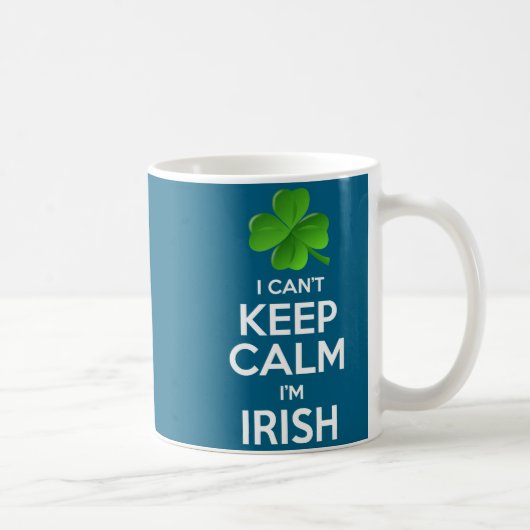 I Can't Keep Calm I'm Irish St Patrick's Day Funny Koffiemok (Rechts)