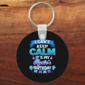 I Cant Keep Calm Its My Auntie Birthday Shirt Bday Sleutelhanger (Voorkant)