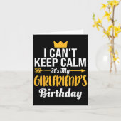 I Cant Keep Calm Its My Girlfriend's Birthday Kaart (Gele Bloem)