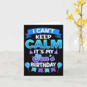 I Cant Keep Calm Its My Son Birthday Shirt Bday Kaart (Gele Bloem)