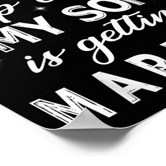 I Can't Keep Calm My Son Is Getting Married Happy  Poster (Hoek)