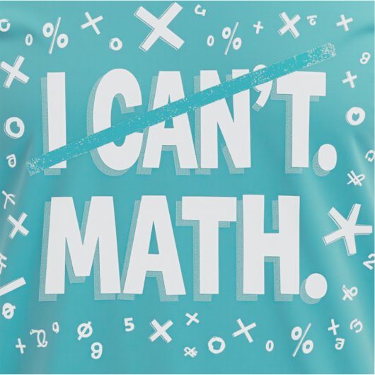 I cant math sticker (Voorkant)