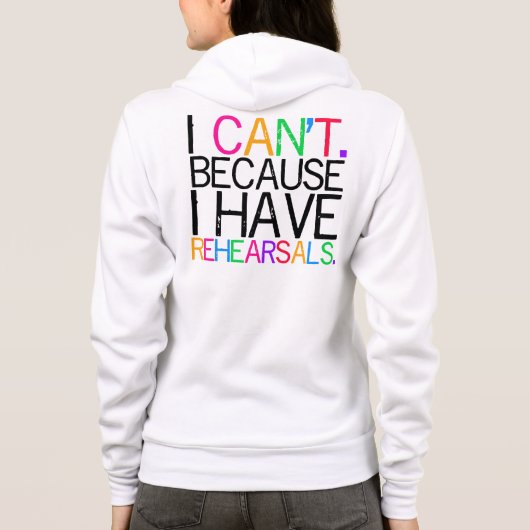 I Can't (Multi-Color) Dames Hoodie (Achterkant)