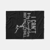 I Can't My Daughter Has Volleyball, Club Volleybal Fleece Deken (Voorkant (Horizontaal))