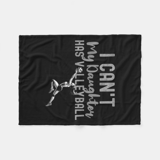 I Can't My Daughter Has Volleyball, Club Volleybal Fleece Deken (Voorkant (Horizontaal))