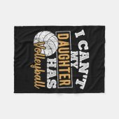 I Cant My Daughter Has Volleyball - Netball Traini Fleece Deken (Voorkant (Horizontaal))