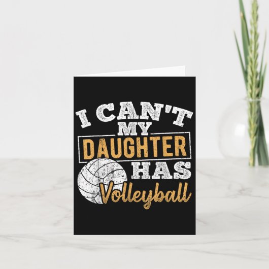I Cant My Daughter Has Volleyball - Netball Traini Kaart (Voorkant)