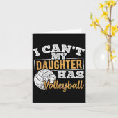 I Cant My Daughter Has Volleyball - Netball Traini Kaart (Gele Bloem)