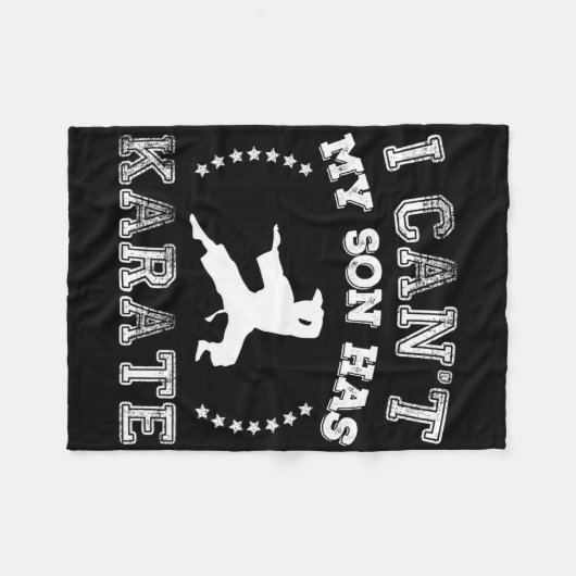 I Cant My Son Has Karate Sports Parents  Fleece Deken (Voorkant (Horizontaal))