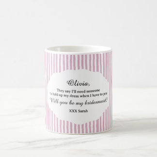 I can't say I do bridesmaid proposal mug preppy Koffiemok