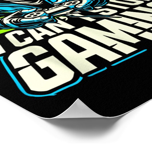 I Can't Stop Gaming Funny Gamer Graphic Amine Vide Poster (Hoek)