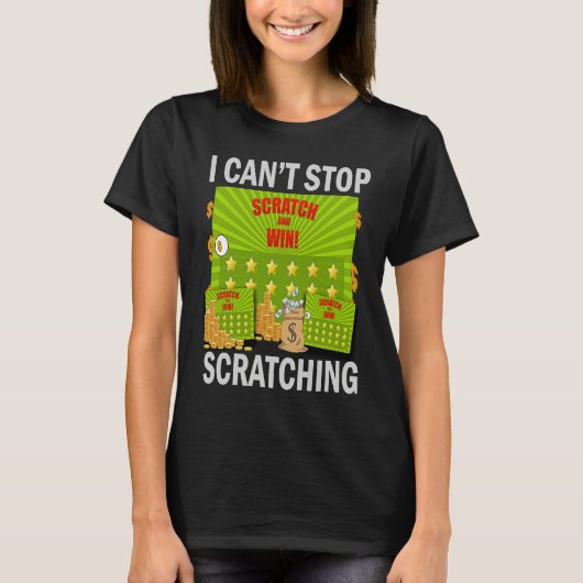I Can't Stop Scratching Men Women Bingo T-shirt (Voorkant)