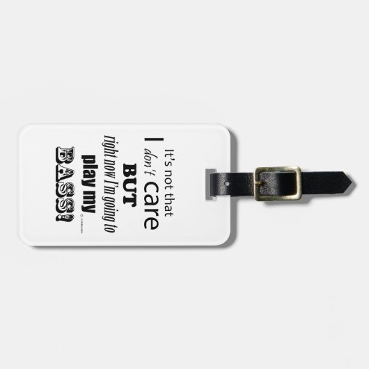 I Care Bass Bagagelabel (Voorkant horizontaal)