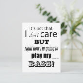 I Care Bass Briefkaart (Staand voorkant)