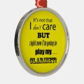 I Care Clarinet Metalen Ornament (Rechts)