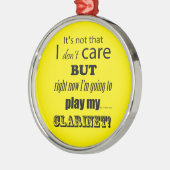 I Care Clarinet Metalen Ornament (Links)