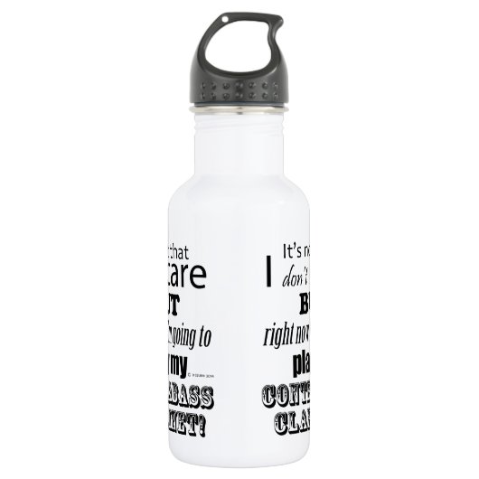 I Care Contrabass Clarinet Waterfles (Voorkant)