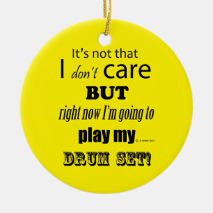 I Care-drumset Keramisch Ornament