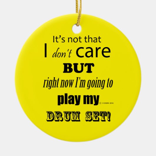 I Care-drumset Keramisch Ornament (Voorkant)