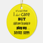 I Care-drumset Keramisch Ornament (Links)