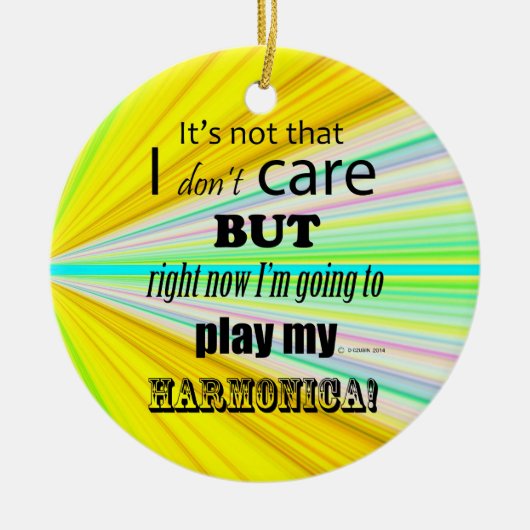 I Care Harmonica Keramisch Ornament (Voorkant)