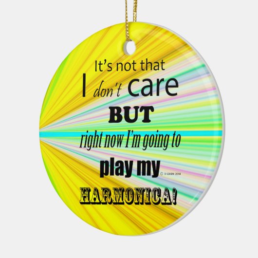 I Care Harmonica Keramisch Ornament (Links)