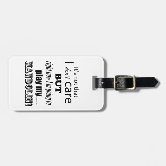 I Care Mandolin Bagagelabel (Voorkant horizontaal)