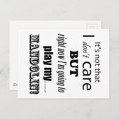 I Care Mandolin Briefkaart (Voorkant / Achterkant)