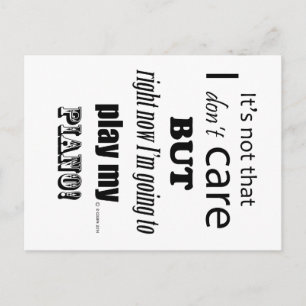 I Care Piano Briefkaart