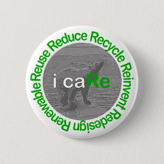 i caRe Polar Beer Ronde Button 5,7 Cm (Voorkant)