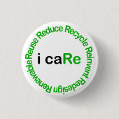 I Care Ronde Button 3,2 Cm (Voorkant)