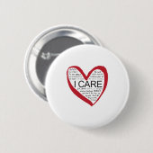 I CARE RONDE BUTTON 5,7 CM (Voorkant /achterkant)