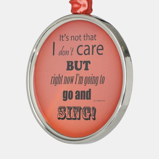 I Care Sing Metalen Ornament (Links)