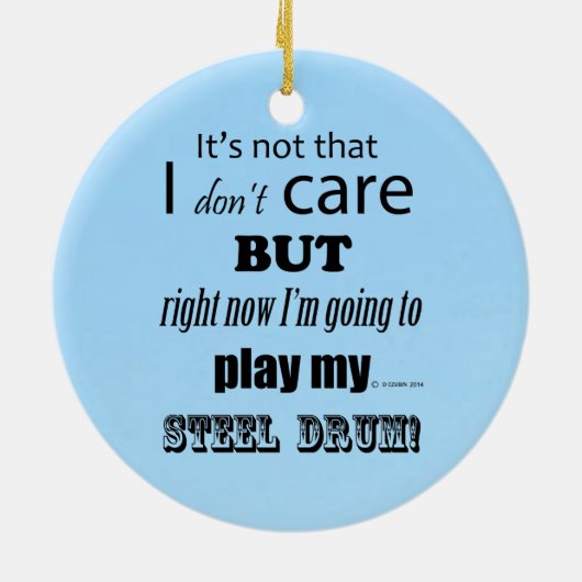 I Care Steel Drum Keramisch Ornament (Achterkant)