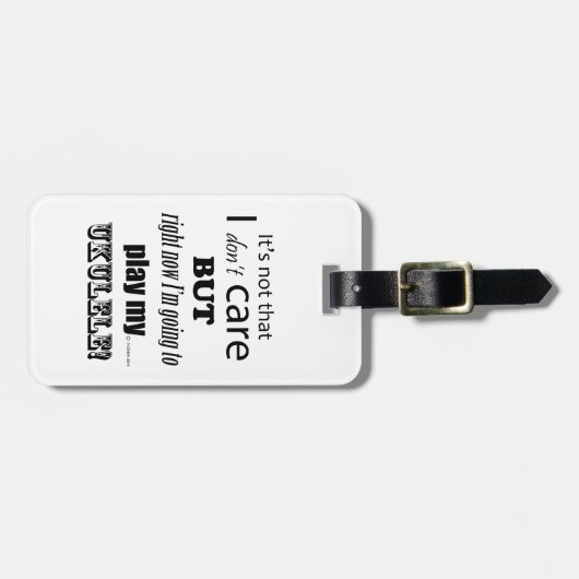 I Care Ukulele Bagagelabel (Voorkant horizontaal)