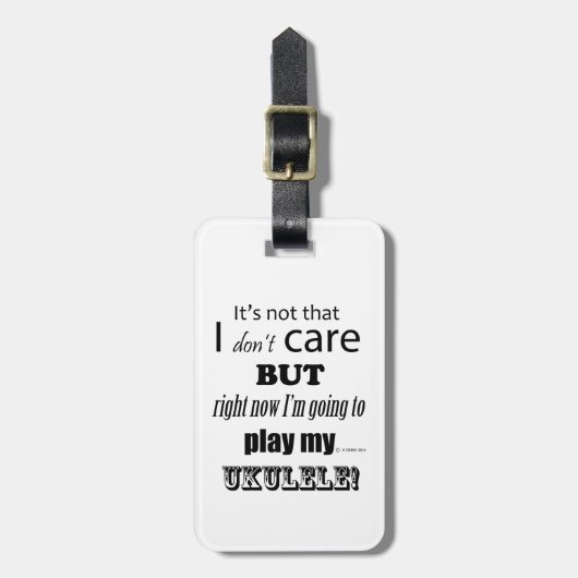 I Care Ukulele Bagagelabel (Voorkant verticaal)