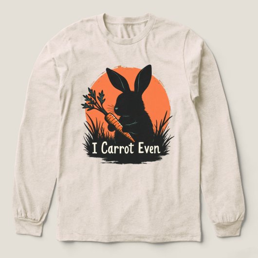 I Carrot Even Funny Bunny Rabbit Vegetable Pun Tri-Blend Shirt (Voorkant)