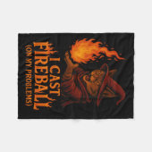 I Cast Fireball On My Problem Cat Rpg Gamer Family Fleece Deken (Voorkant (Horizontaal))