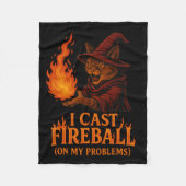 I Cast Fireball On My Problem Cat Rpg Gamer Family Fleece Deken (Voorkant)